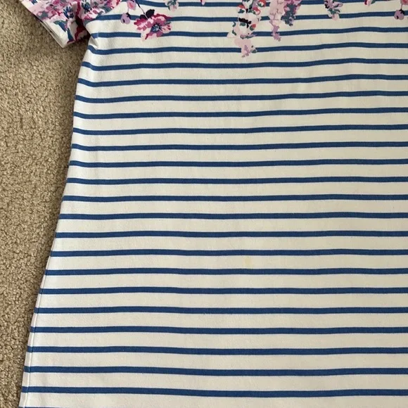 Pair of Joules Women’s Riviera Print Dresses - Floral Red & Blue Stripe Floral - Picture 6 of 11